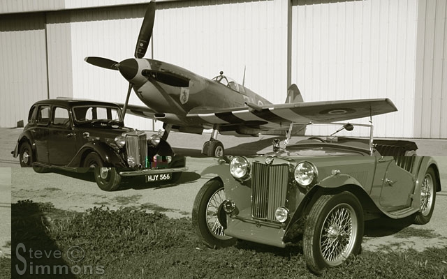 MG TC and YB with Spitfire